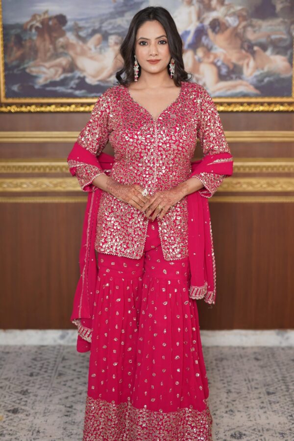Ruby Elegance Anarkali Set
