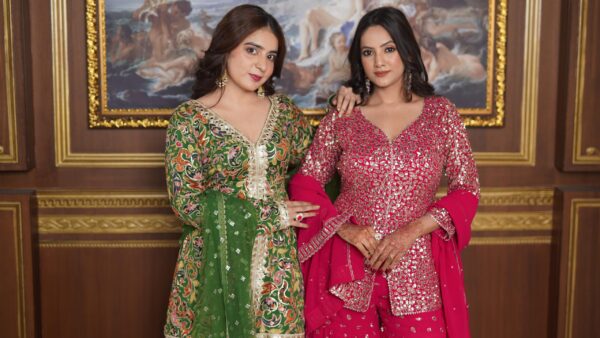 Ruby Elegance Anarkali Set - Image 2